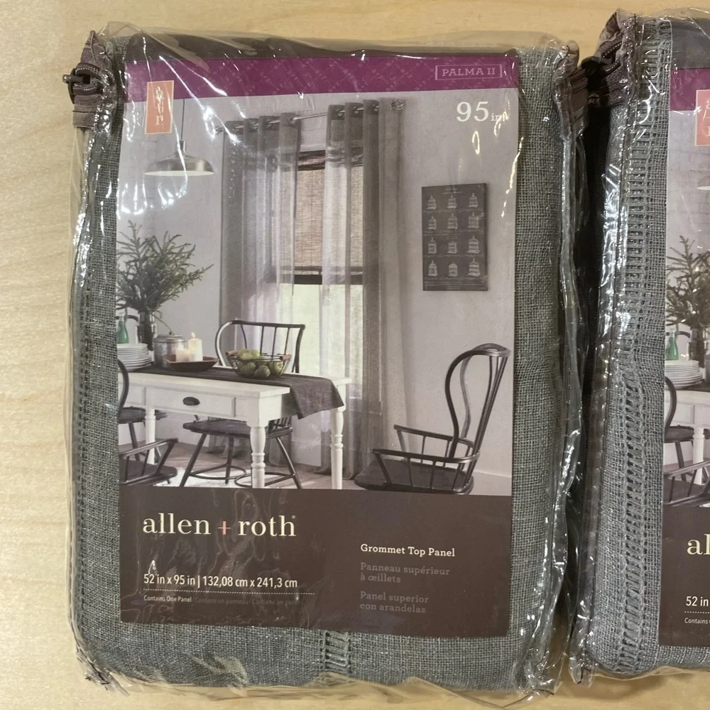 2 Sets Allen + Roth Grommet Top Panel 52 in x 95 in (BO) - Picture 8 of 14